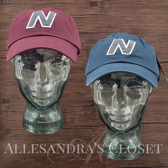New Balance Other - BUNDLE - 2 New Balance Hats Caps Snapback 6 Panel V990 Block N - Navy & Burgundy